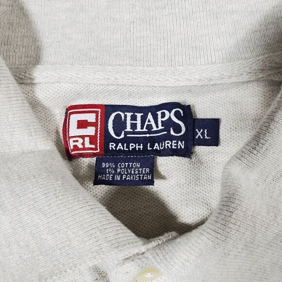 Chaps Ralph Lauren Shirt Men XL Gray Polo Golf Performance High Low Slit Popover - Picture 2 of 7